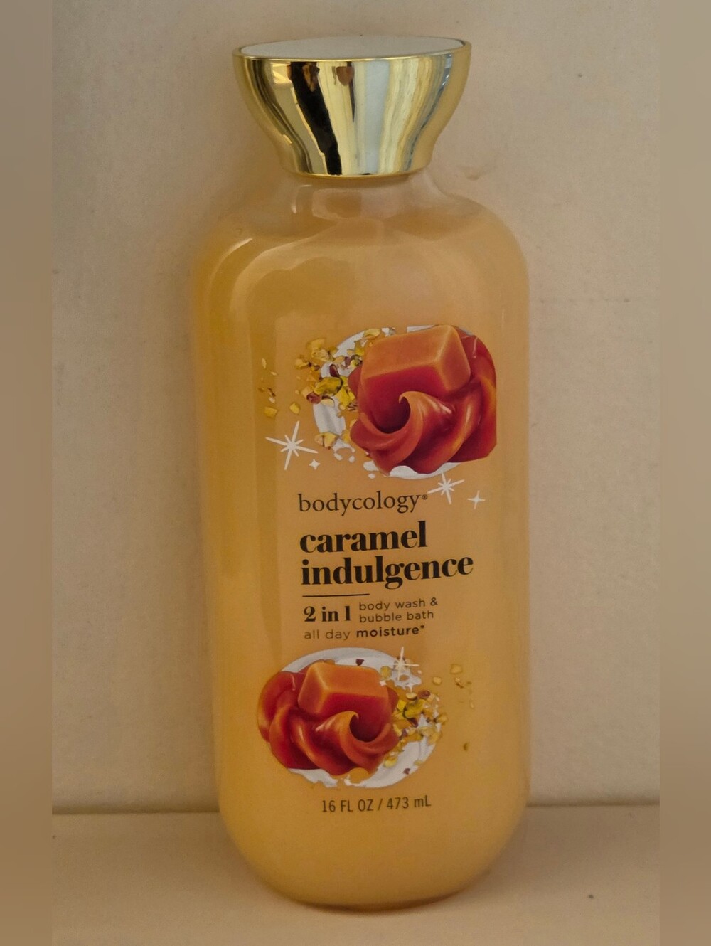 Bodycology Caramel Indulgence 2-in-1 Body Wash & Bubble Bath - Goldish Yellow